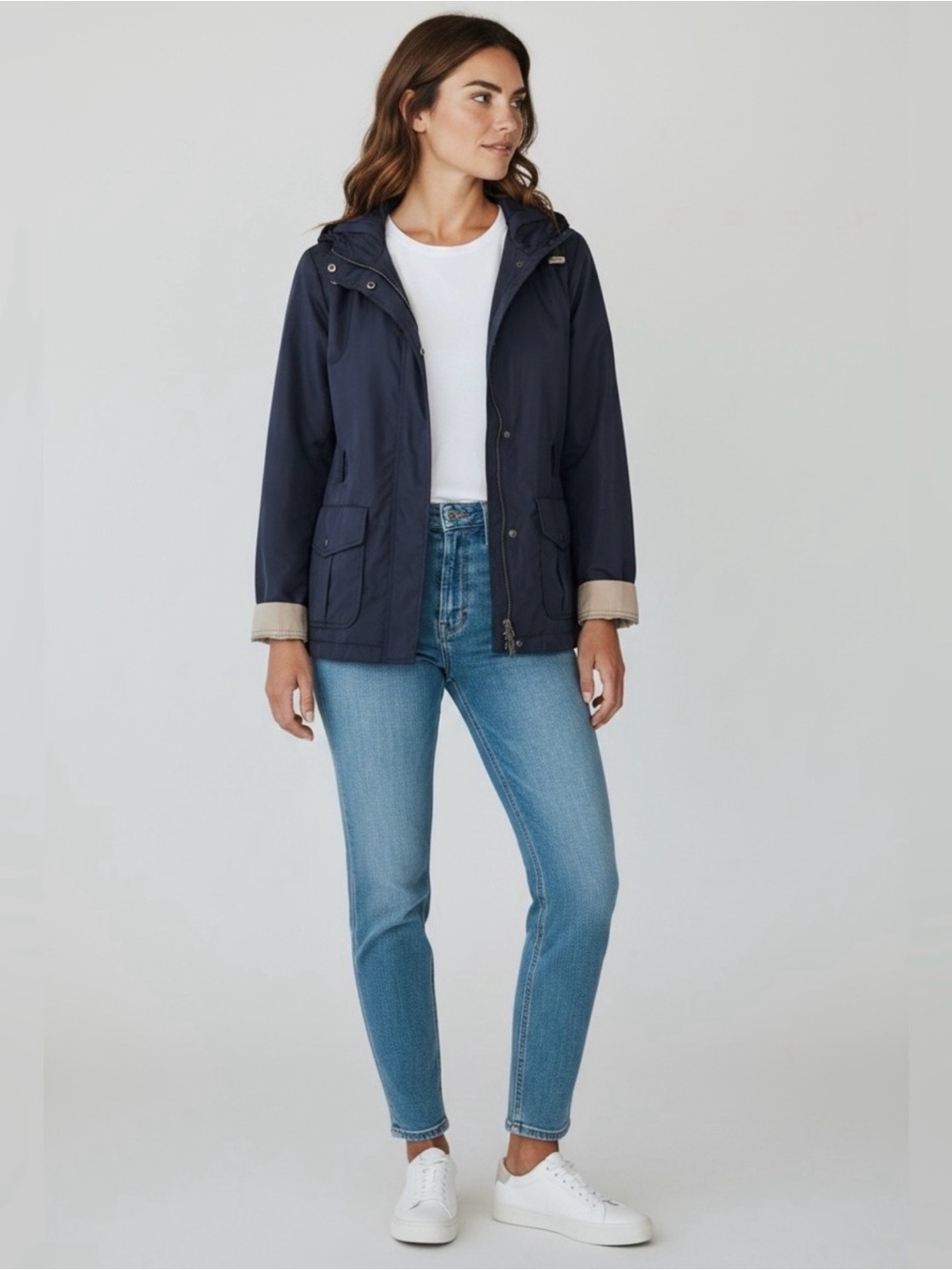 The Limited Soft Shell Rain Jacket // Navy Blue // Large
